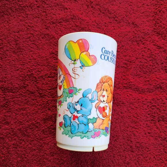2 Vtg 1985 Care Bears Deka Plastic Cups/Tumbler, Care Bear Cousins Rainbow Cup. - Picture 13 of 13